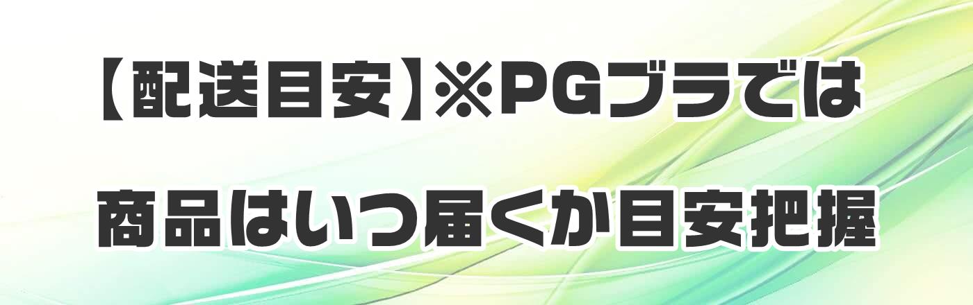 【配送目安】※ PGブラでは商品はいつ届くか目安把握